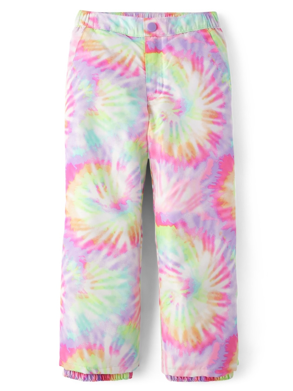 Girls Print Snow Pants - Pink tie dye